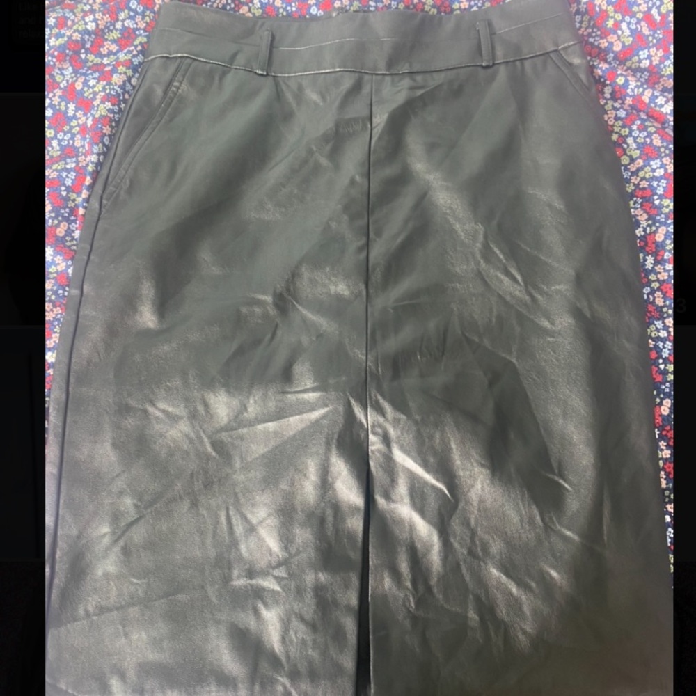leather mini skirt